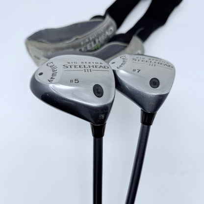 CALLAWAY STEELHEAD III 5 & 7 WOOD / REGULAR FLEX CALLAWAY SYSTEM III