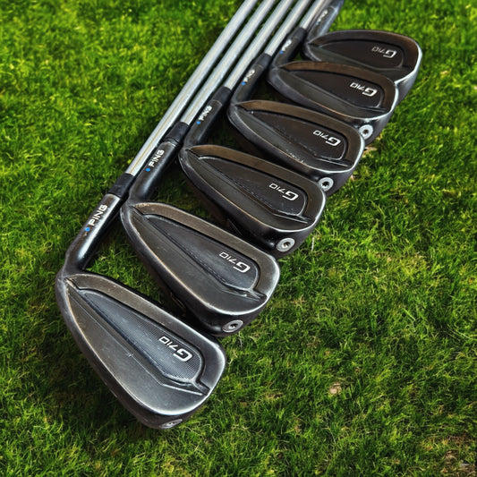 PING G710 BLACK IRONS / 5-PW / AWT REGULAR / BLUE DOT / 1” LONGER / PART EX WELCOME