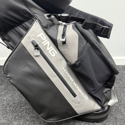 PING HOOFER MONSOON 231 WATERPROOF STAND BAG - BLACK/GREY