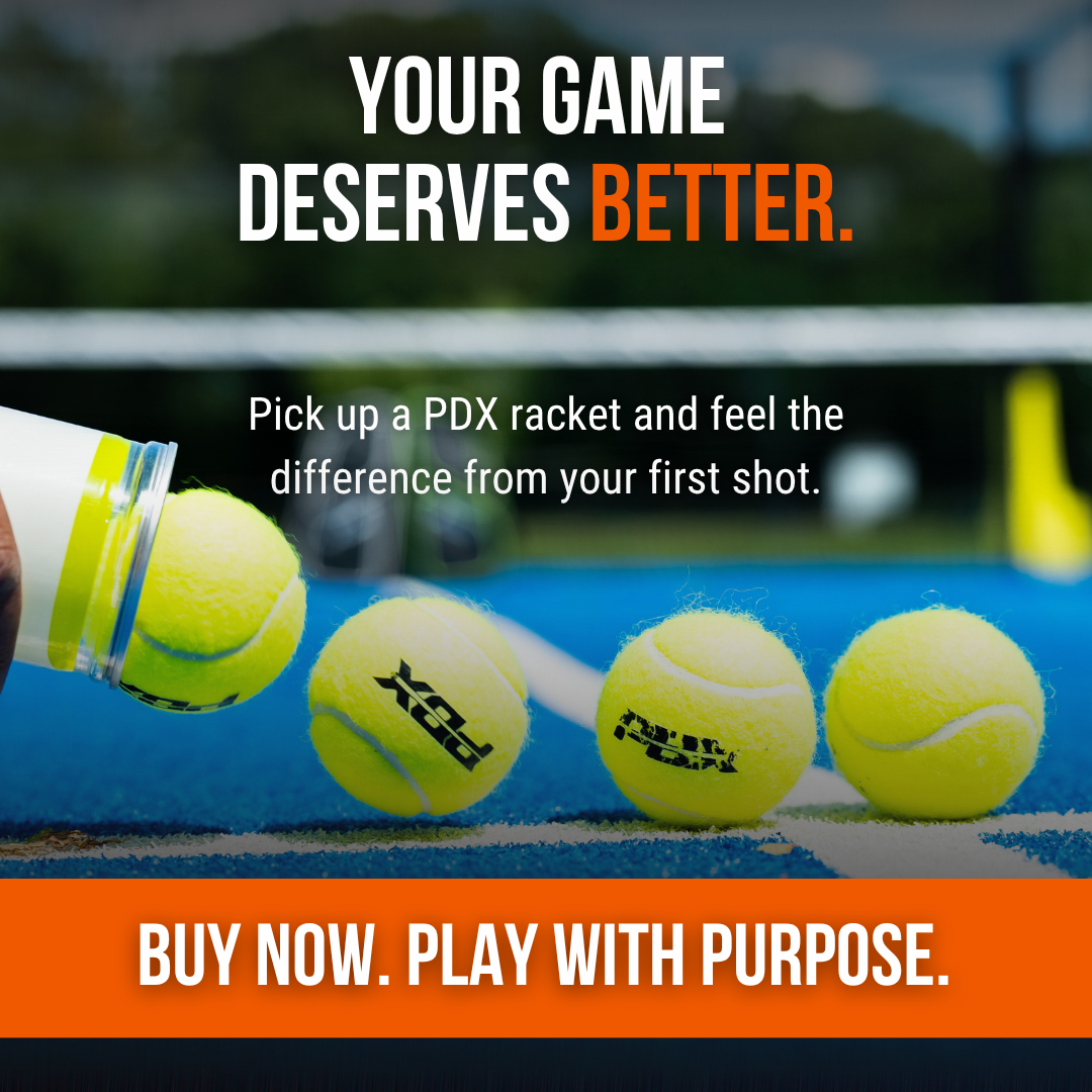 PDX Cub Kids Beginner Padel Racket | Ages 6-12 | 30% Carbon 70% Fibreglass | 270g Round