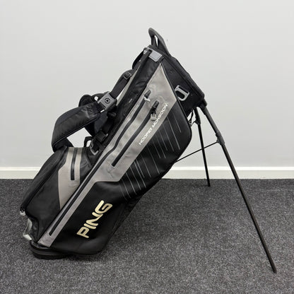 PING HOOFER MONSOON 231 WATERPROOF STAND BAG - BLACK/GREY