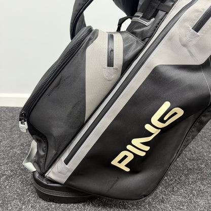 PING HOOFER MONSOON 231 WATERPROOF STAND BAG - BLACK/GREY