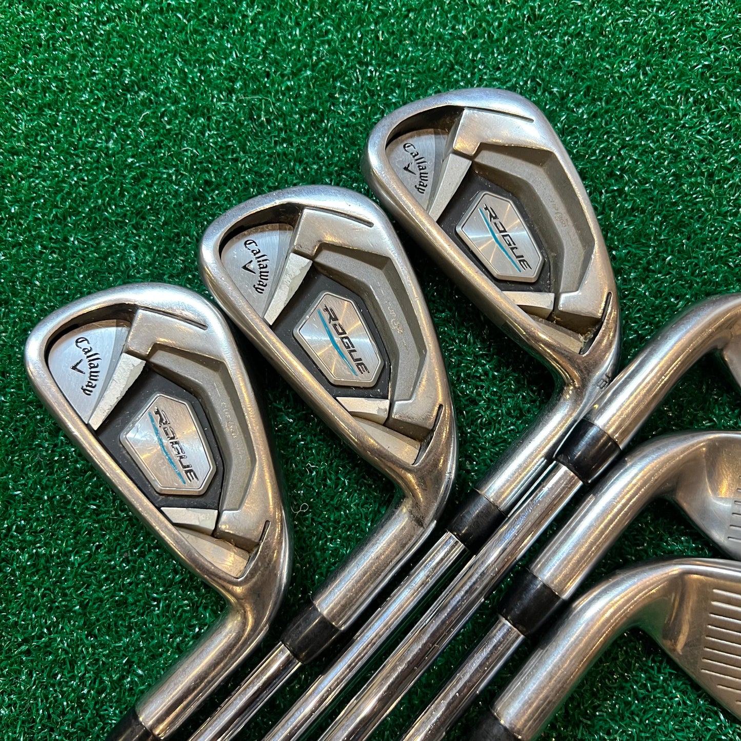 CALLAWAY CF18 ROGUE IRONS / 5-PW / TRUE TEMPER XP105 ST15 S300 STIFF SHAFTS