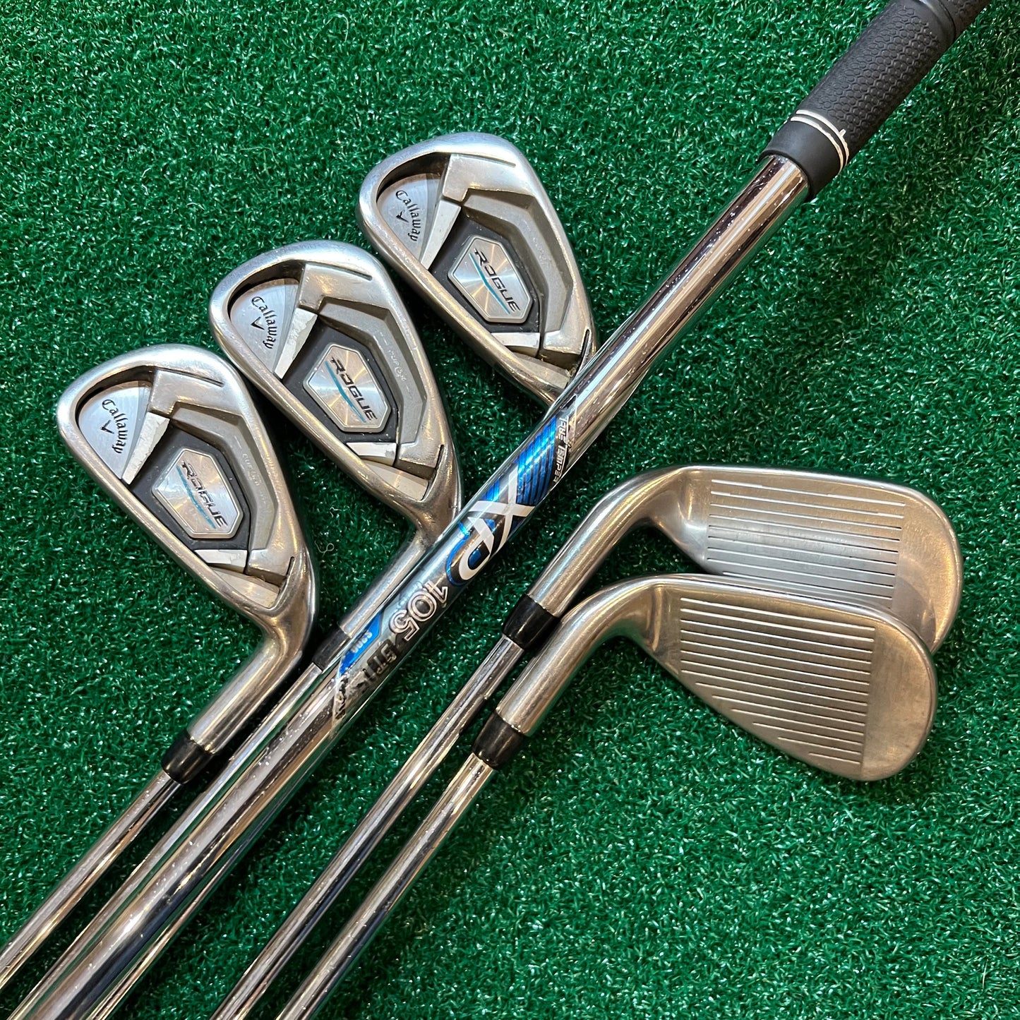 CALLAWAY CF18 ROGUE IRONS / 5-PW / TRUE TEMPER XP105 ST15 S300 STIFF SHAFTS