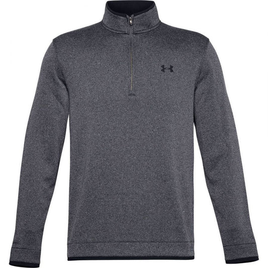 UNDER ARMOUR STORM SWEATERFLEECE 1/2 ZIP PULLOVER / BLACK HEATHER / MEDIUM