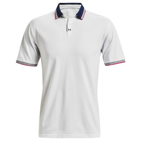 UNDER ARMOUR ACE POLO SHIRT / WHITE-RED-ACADEMY