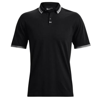 UNDER ARMOUR ACE POLO SHIRT / BLACK-STEEL-HALO