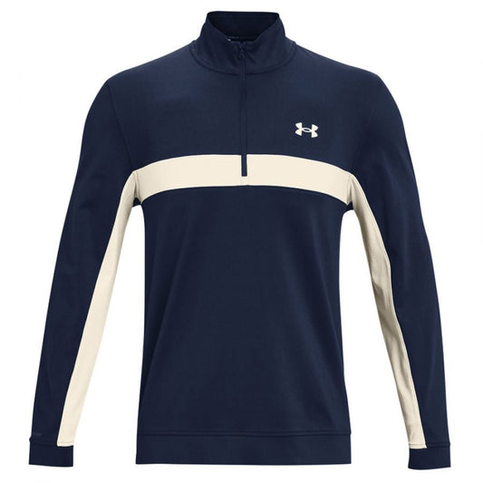 UNDER ARMOUR STORM MIDLAYER 1/2 ZIP PULLOVER / ACADEMY -SUMMIT WHITE