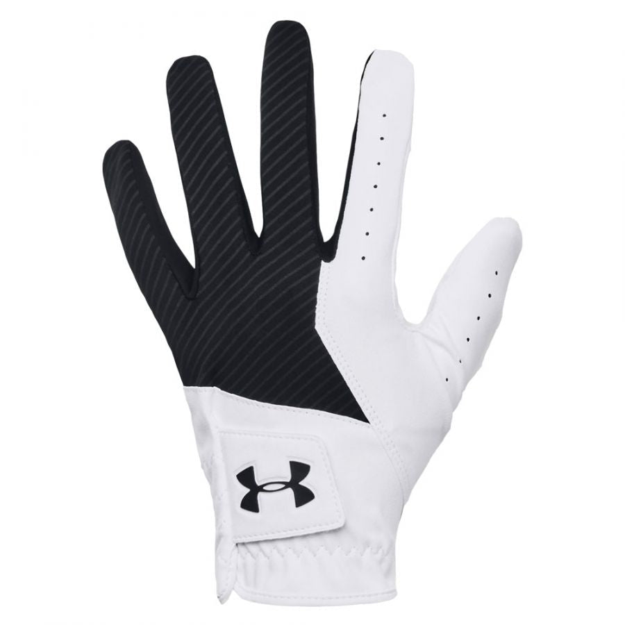 UNDER ARMOUR MEDAL GOLF GLOVE / WHITE & BLACK