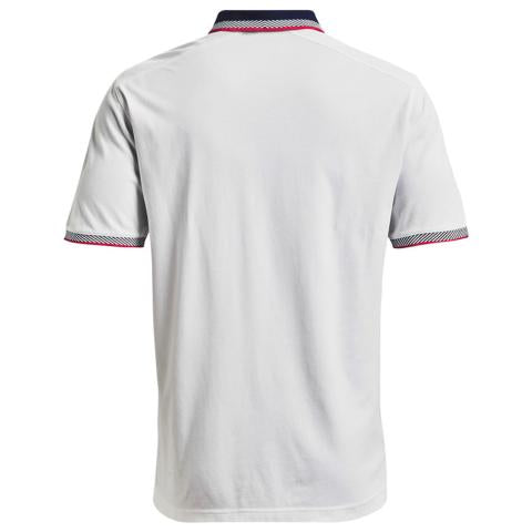 UNDER ARMOUR ACE POLO SHIRT / WHITE-RED-ACADEMY