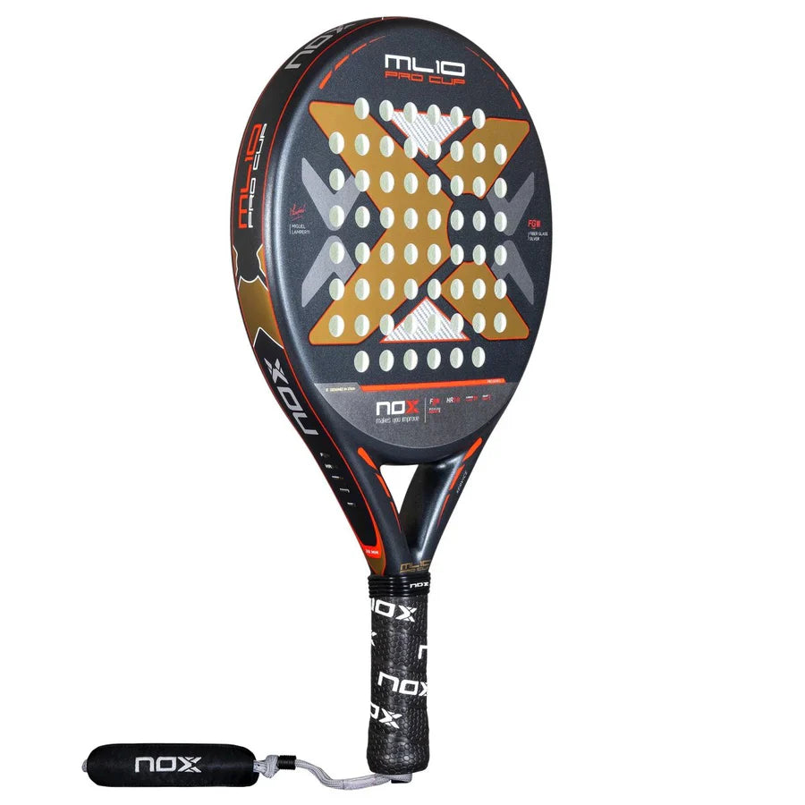 NOX ML10 PRO CUP ROUGH SURFACE EDITION. Miguel Lamperti's racket