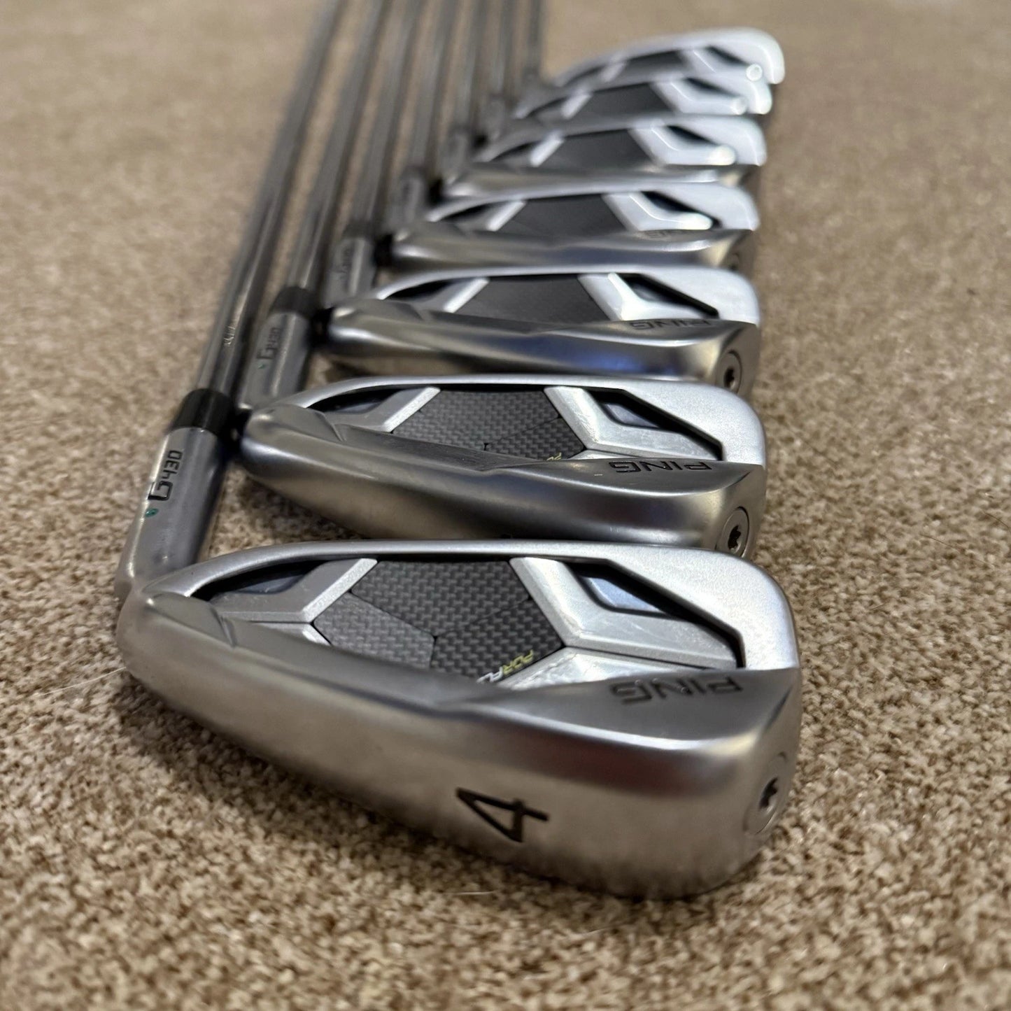 PING G430 IRONS / 4-PW / PING AWT 2.0 REGULAR SHAFTS / GREEN DOT