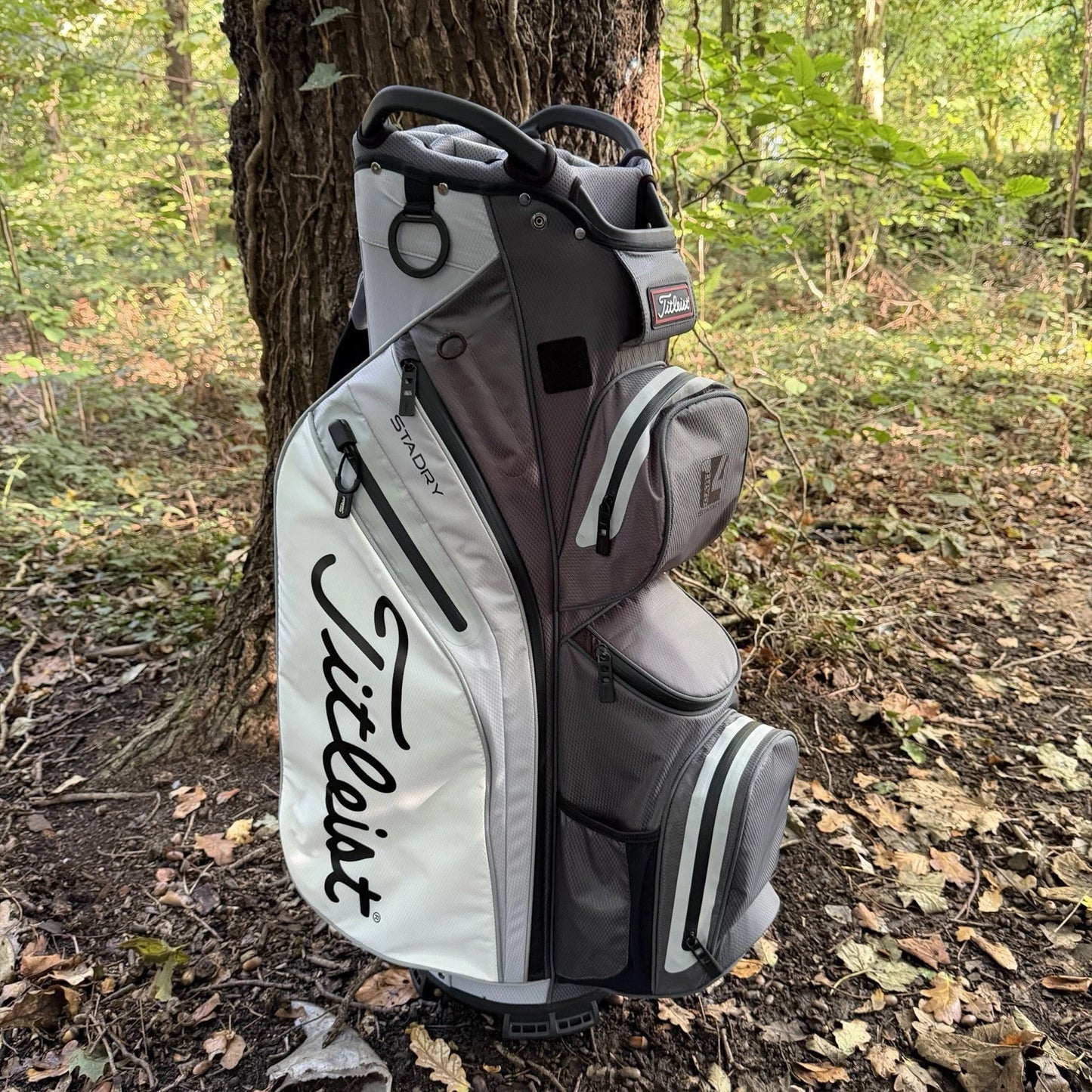 TITLEIST STADRY 14 WAY CART BAG - CHARCOAL/GREY/WHITE