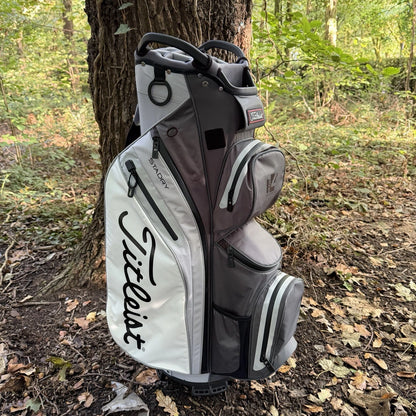 TITLEIST STADRY 14 WAY CART BAG - CHARCOAL/GREY/WHITE