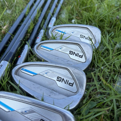 PING IE1 IRONS / 5-PW / PING CFS 70 REGULAR GRAPHITE SHAFTS / RED DOT