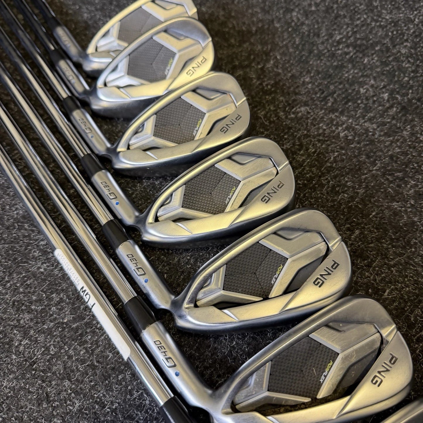 PING G430 IRONS / 6-PW + 45 + 54 / PING AWT 2.0 REGULAR SHAFTS / BLUE DOT