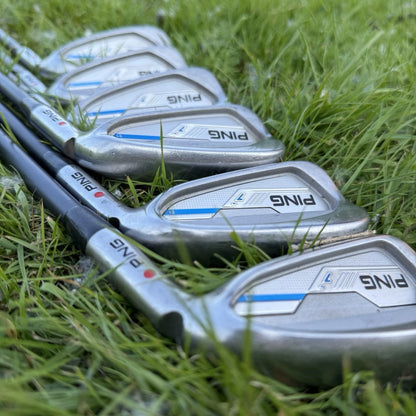 PING IE1 IRONS / 5-PW / PING CFS 70 REGULAR GRAPHITE SHAFTS / RED DOT