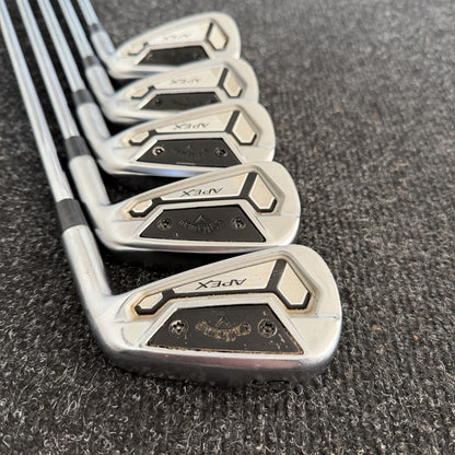 CALLAWAY APEX TCB IRONS / 5-9 / DYNAMIC GOLD DST 98 STIFF SHAFTS