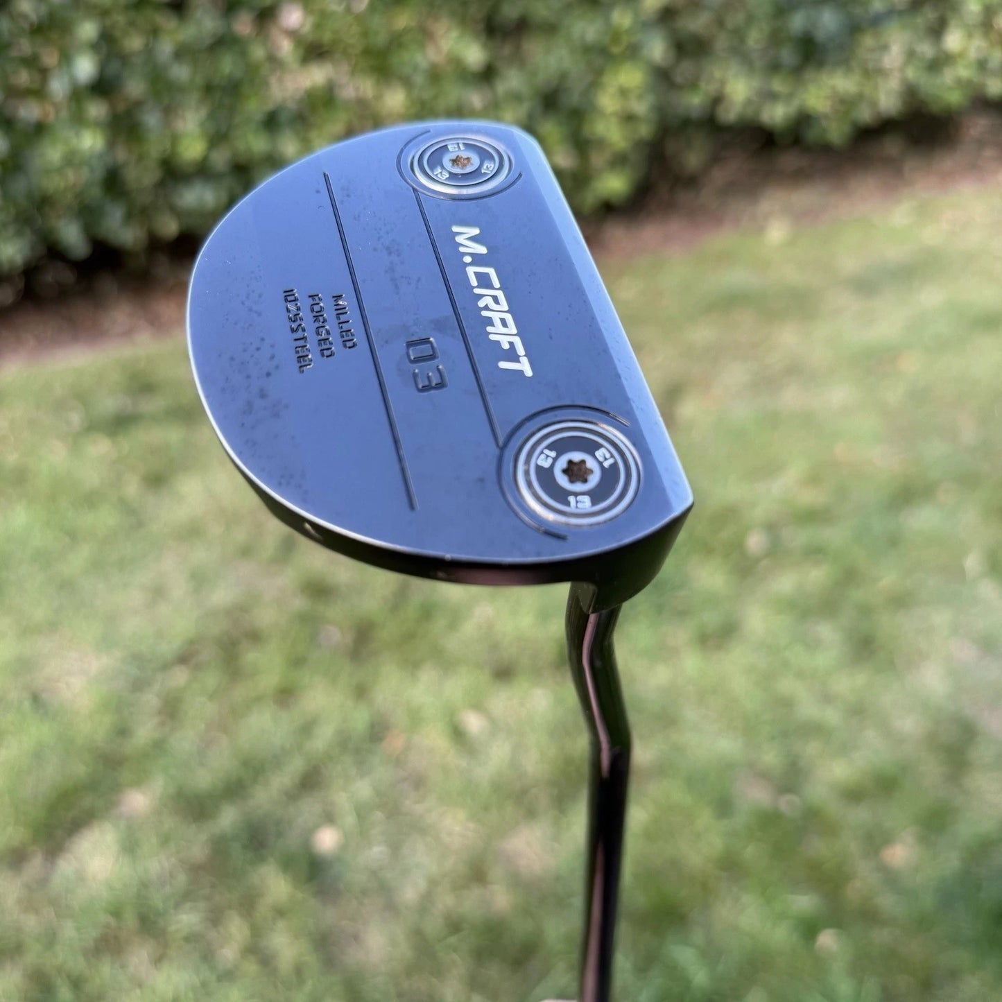 MIZUNO M CRAFT OMOI 03 BLACK MILLED PUTTER / 34 INCH WITH WEIGHT KIT