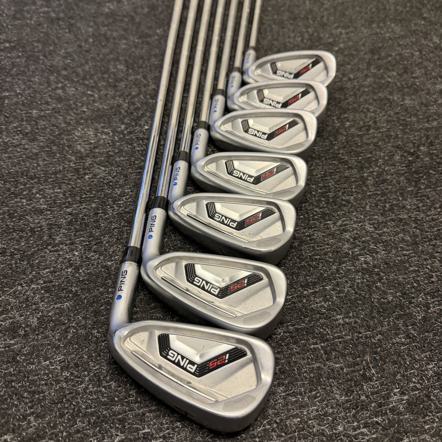 PING I25 IRONS / 4-PW / PING CFS STIFF SHAFTS / BLUE DOT / PART EX WELCOME!
